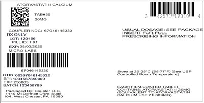 Label (42571 Atorvastatin 20mg)